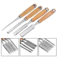 4Pcs/set Manual Wood Carving Hand Chisel Tool Set Professional Carpenters Woodworking Gouges DIY Hand Tools