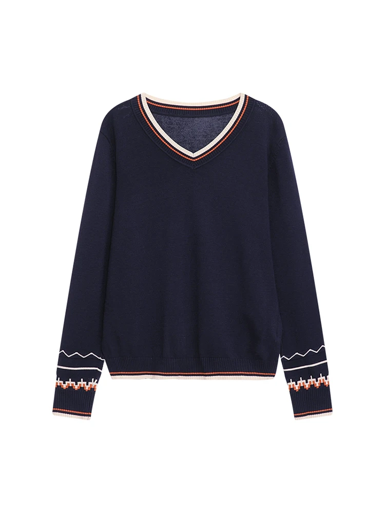 I BELIEVE YOU Sweater for Women Fashion 2022 Autumn/winter Gentle Knitted Vneck Long Sleeve Pullover Tops Y2k Clothes 2224124578