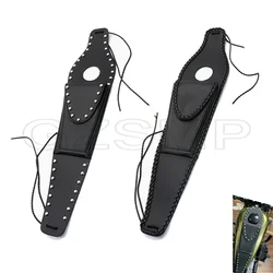 Motorcycle Fuel Tank Cap Cover Panel Pad Bib Bra Bag Trim Pouch Black PU Leather Fit for Harley Sportster XL 48 883 1200