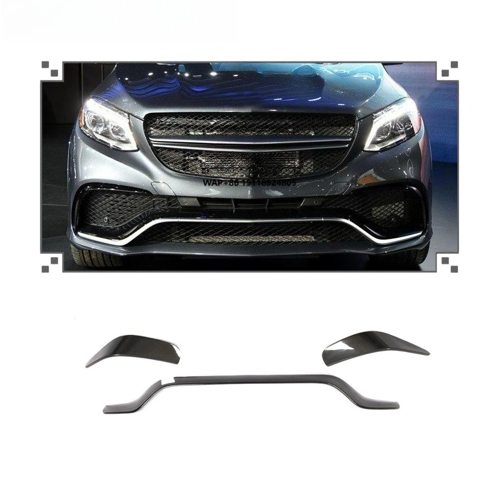

Carbon Fiber GLE63 Front Bumper Insert Trim Canards for Benz GLE63 4-Dr 2016- 2018