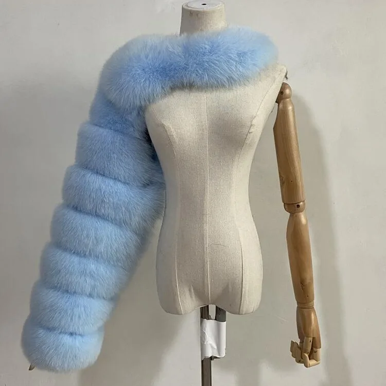 2026 New Autumn Winter Spliced Contrast Color Faux Fur Coat For Women High Quality Long Sleeve Shawl Jacket Female