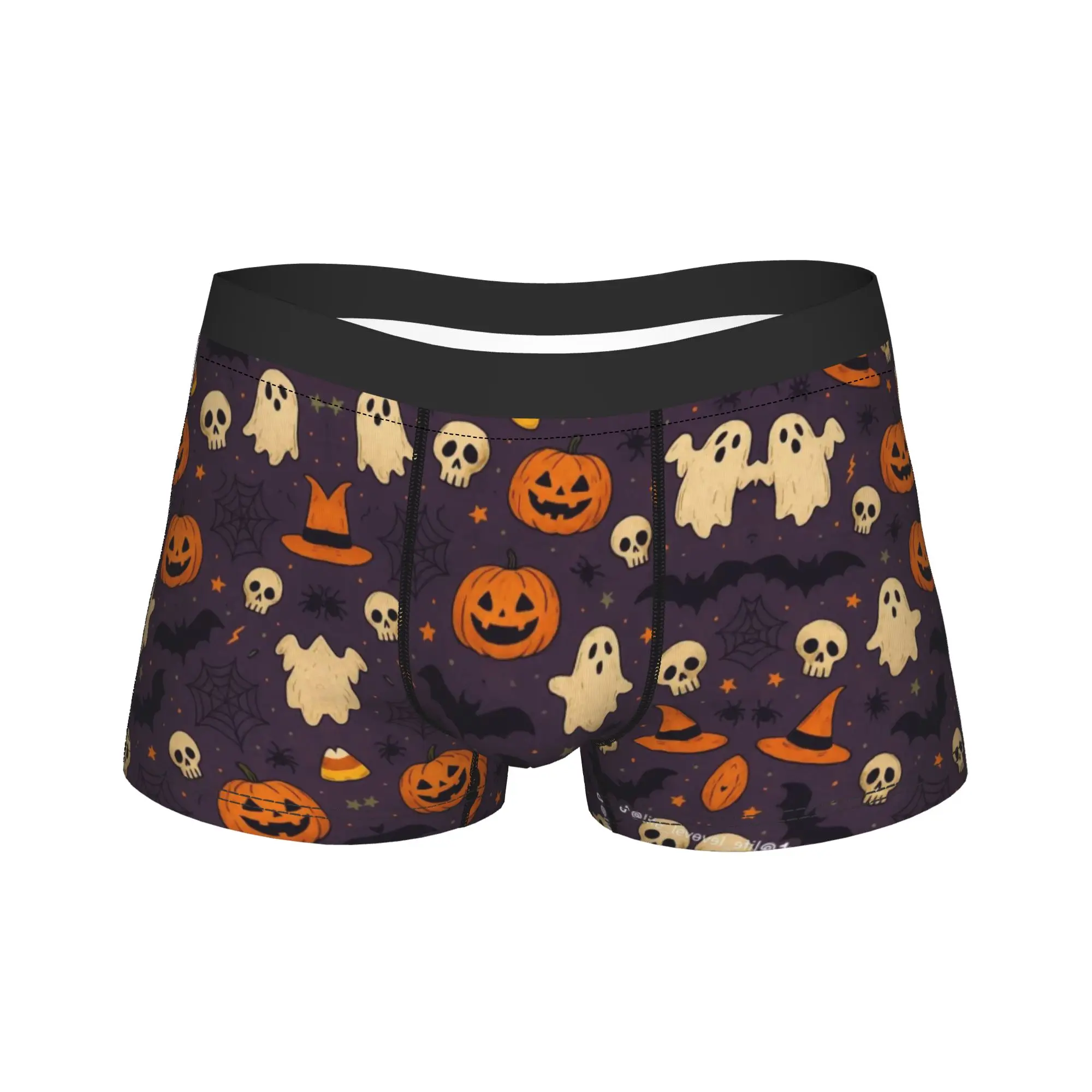 Man Halloween Ghost Pumpkin Spooky Trick Or Treat Witch Boxers NoveltyGift Underwear  Boxer Briefs