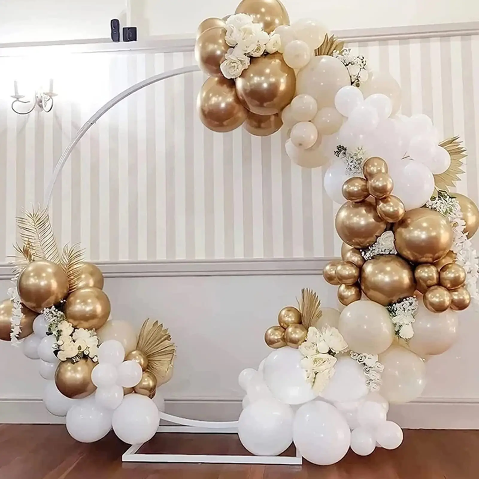 105pcs White Sand Gold Balloons Garland Arch Kit,Boho Wedding baby shower Anniversary day Mother\'s Day party decorations