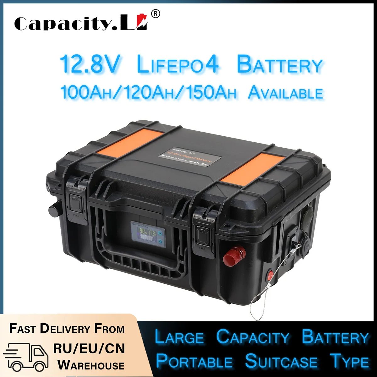 Lifepo4 Battery 12V 100Ah 120Ah 4S1P With BMS Protection Equipped with Bluetooth Portable Battery 12.8V High-Power Power Bank