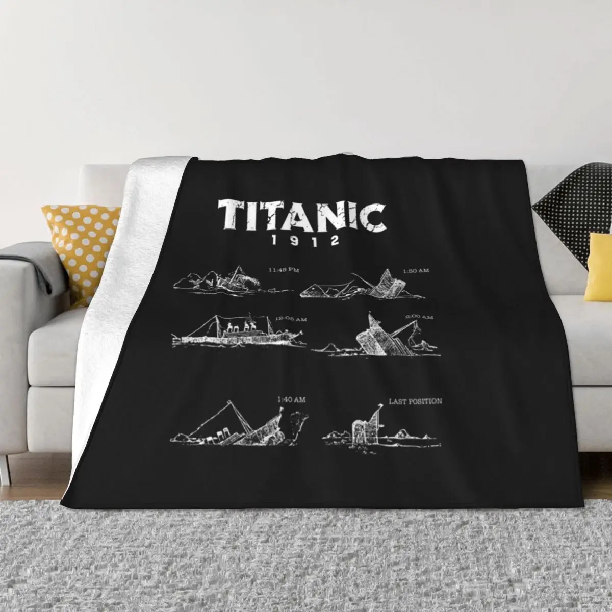 

Sinking Titanic Ship 1912 Atlantic Ocean Plush Blankets Throw Blanket Blankets And Throws Throw Blanket