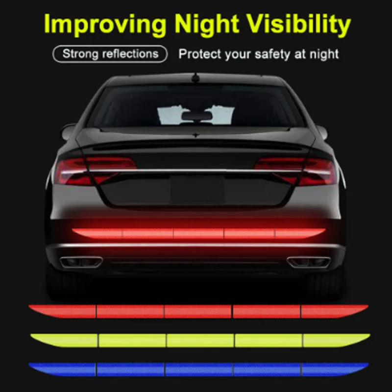 

Long Reflective Car Sticker Rear Trunk Car Sticker Decoration Collision and Rear End Warning Strip Sticker
