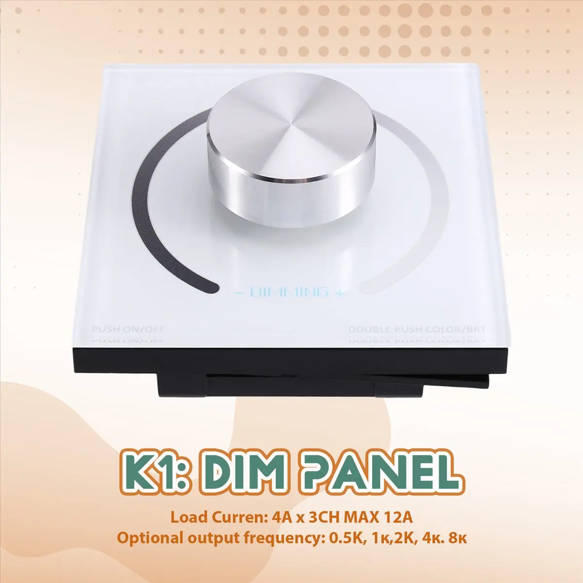 Active Phase LED Single Strip Dimmer DC 12V-24V 5050 2835 Strip Lights Wall Panel Remote Rotary Knob Control 0-100 Brightness