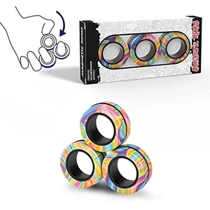 Magnetic Rings Fidget toy Set Adult Fidget Spinner Rings Fidget Pack Great Gift for adults adolescents Kids (3PCs) Main Main Sales Pop It - №2