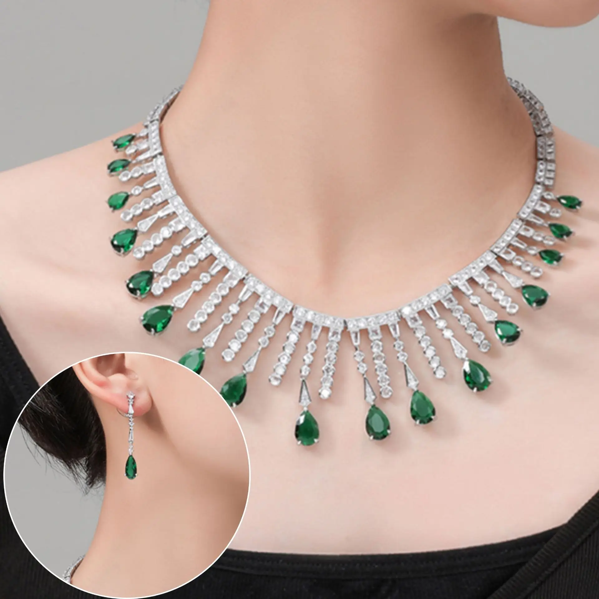 

Irregular Geometric Water Droplet Bride Necklace Female Neck Chain Clavicle Chain