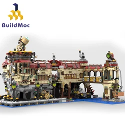 BuildMoc Steam Powered Submersible Architecture Building Blocks Set Hinged Frame Engine Machine Science Bricks Toys For Kid Gift