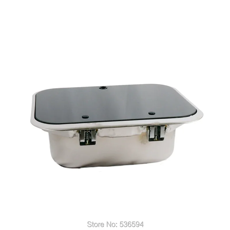 Stainless Steel Wash Basin Sink with Tempered Glass Lid for Motorhomes and Caravans or Boats