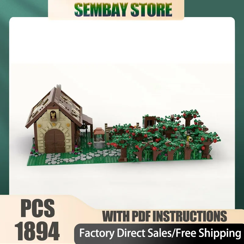 

Farm Model Moc Building Bricks Modular Secret Cabin/Laboratory Model Technology Blocks Christmas DIY Toy Construction Gifts