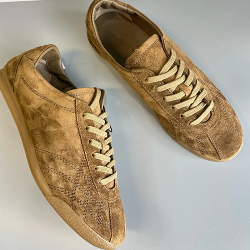 

Withered 2026Minimalist Brown Cow Suede Training Shoes Genuine Leather Comfortable Breathable Lightweight Sneakers Shoes Wome