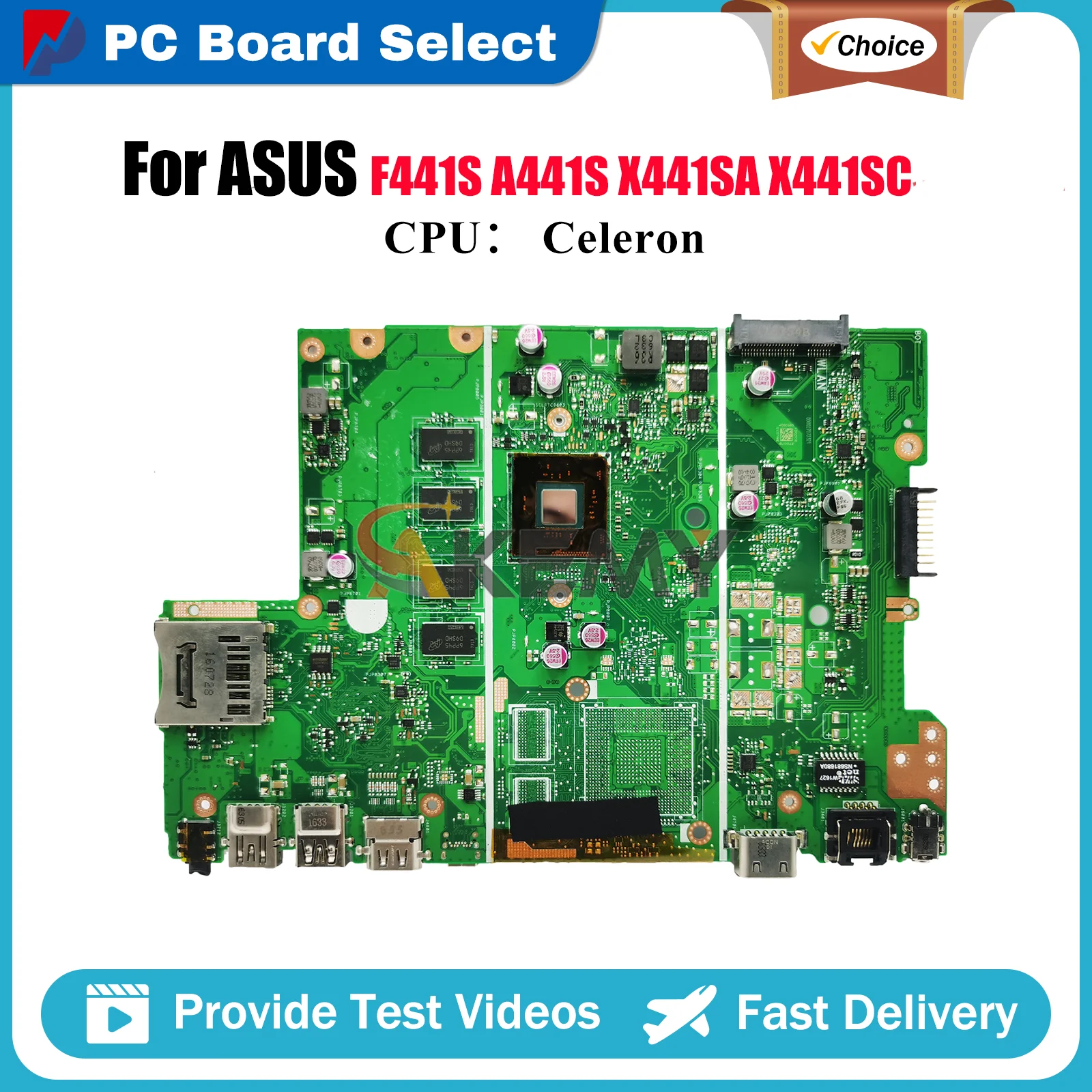 

X441SA Материнская плата для ноутбука ASUS VivoBook A441S F441S X441SC X441SA X441S Материнская плата с процессором Celeron 100% тестирование ОК быстрая доставка