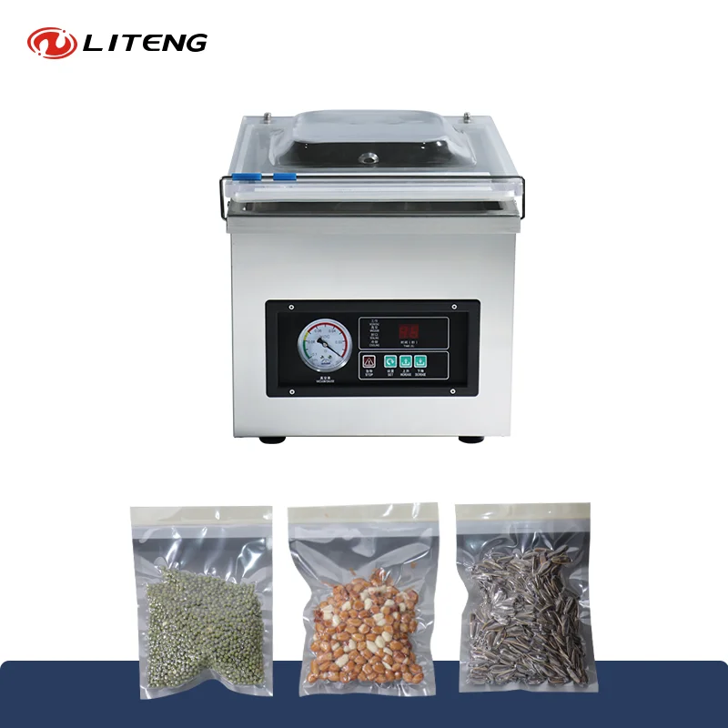 LITENG 260mm Industrial Single Chamber Vacuum Packaging Machine Apparel Vacuum Packing Machines for Small Business & Home Use