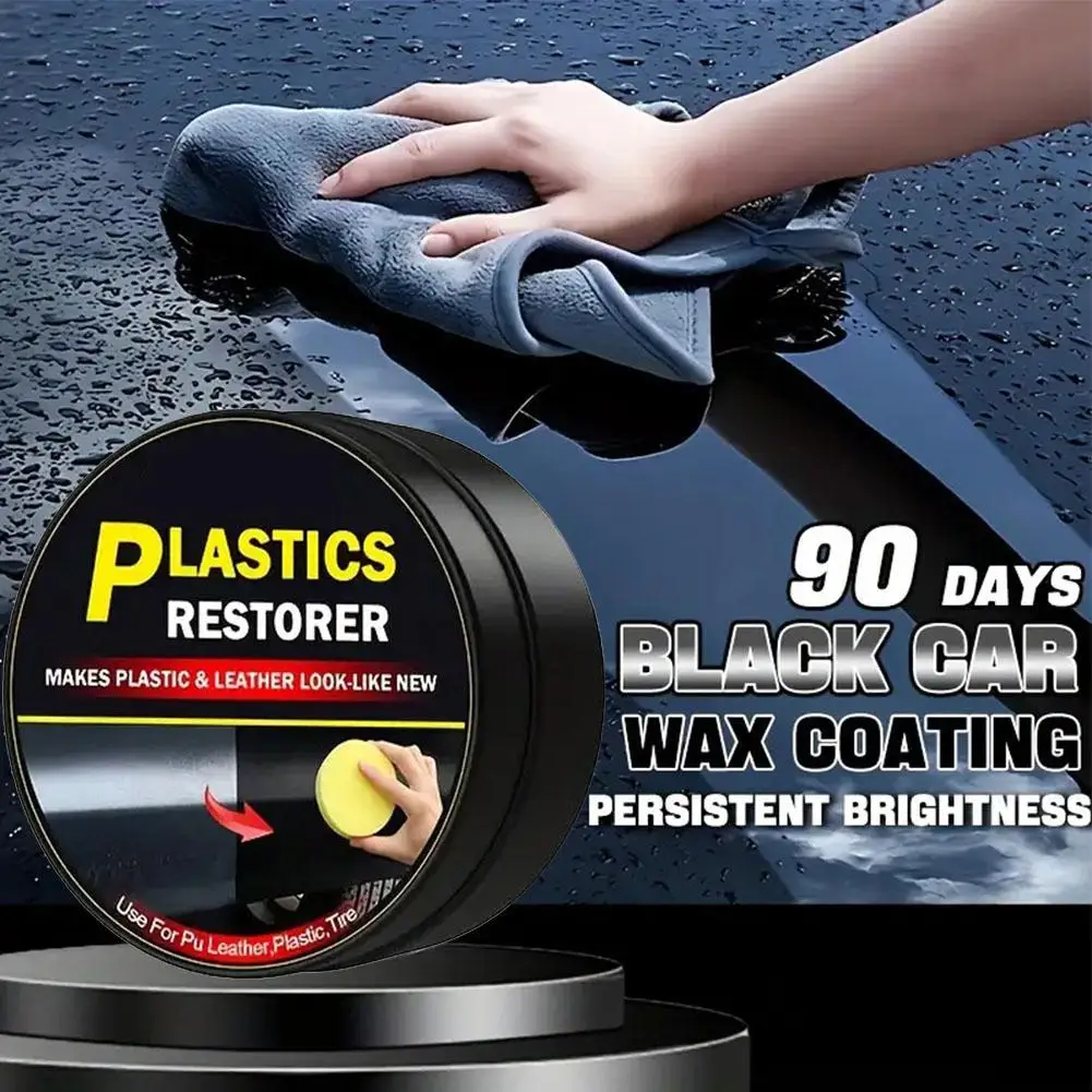 Car Plastic Restorer Auto Interior Panel Renewal Wax Rubber Polish Leather Care Reconditioning Auto Repair Plastic Cream Co R0B7 - Image 4