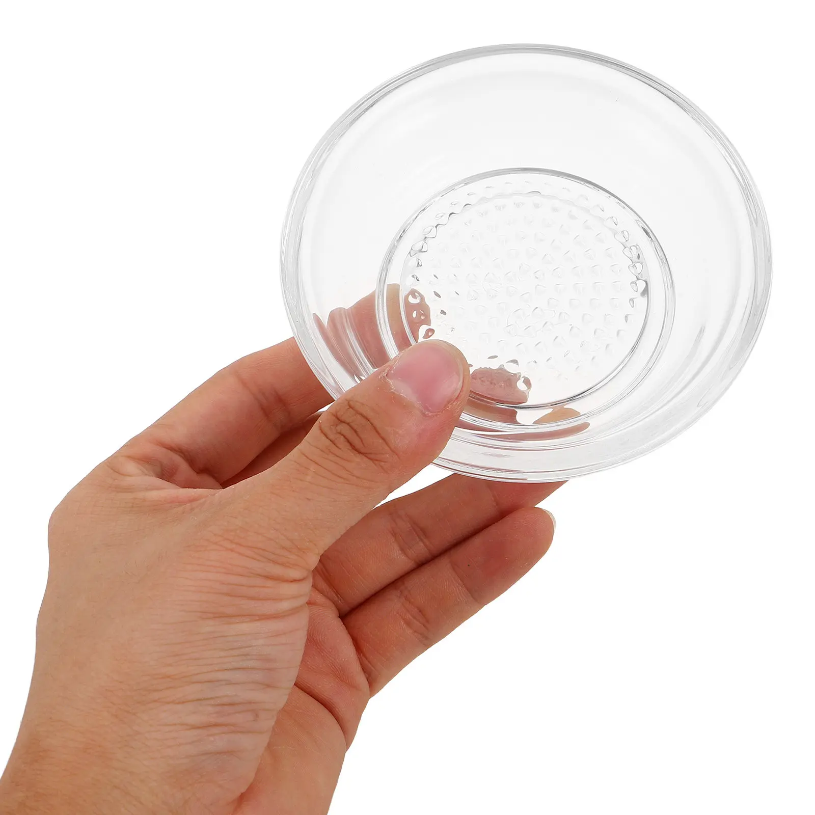 4Pcs Clear Glass Grater Plate 60Ml Dipping Bowl Set Garlic Ginger Masher Tool Small Sauce Dish for Bread Dipping Parties