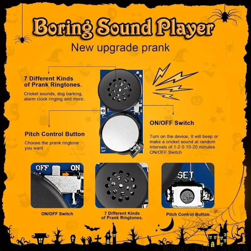 อุปกรณ์เล่นตลกคริกเก็ตคริกเก็ตที่มองไม่เห็นด้วยเสียงตลกหลายเรื่องสำหรับบ้านตลกตลก GAG GAG GAG HALLOWEEN GIFT