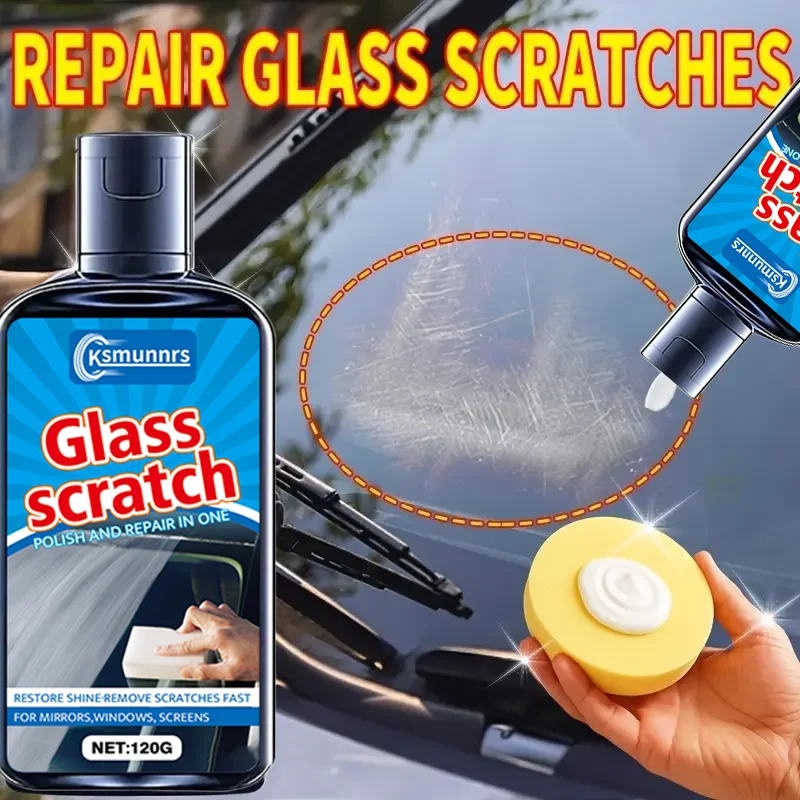 

Glass Scratch Repair Wax - Easy Remover for Car Windows, Deep Scratch Fix, Protective Coating, Polyethylene Wax, Repair Kit