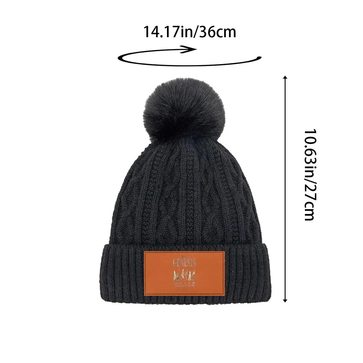 Genesis Band Art Cozy Pompom Knit Hat for Home Relaxing Outing