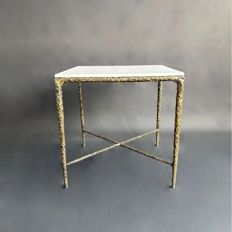 Light luxury forged wrought iron personalized edge few designer medieval coffee table
