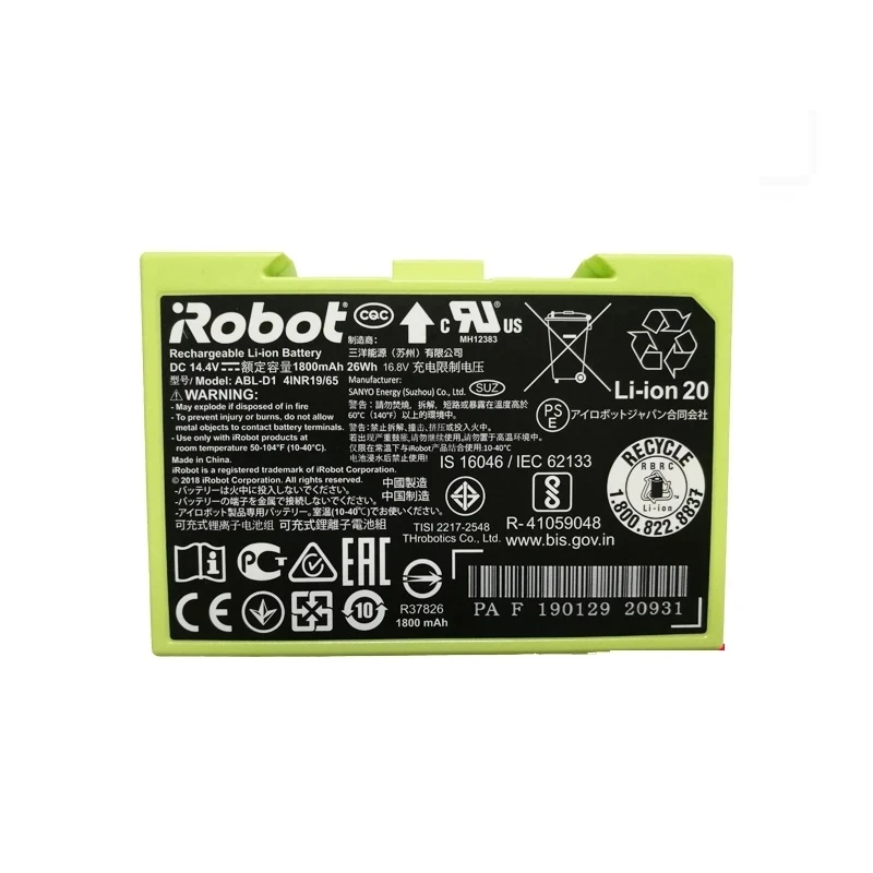 Сменный аккумулятор 14,4 В 1800 мАч i7 для iRobot Roomba e и i Series i7 + e5 7150 7550 i3 3150 i3 + 3550 i4 4150 i4, Запасная часть