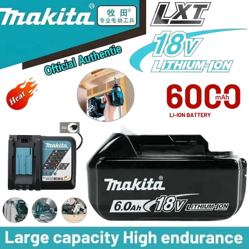 

Оригинальный сменный аккумулятор Makita 18В 6.0Ач BL1860B Li-ion с BMS TPCELL, совместимый с BL1840, для электроинструментов