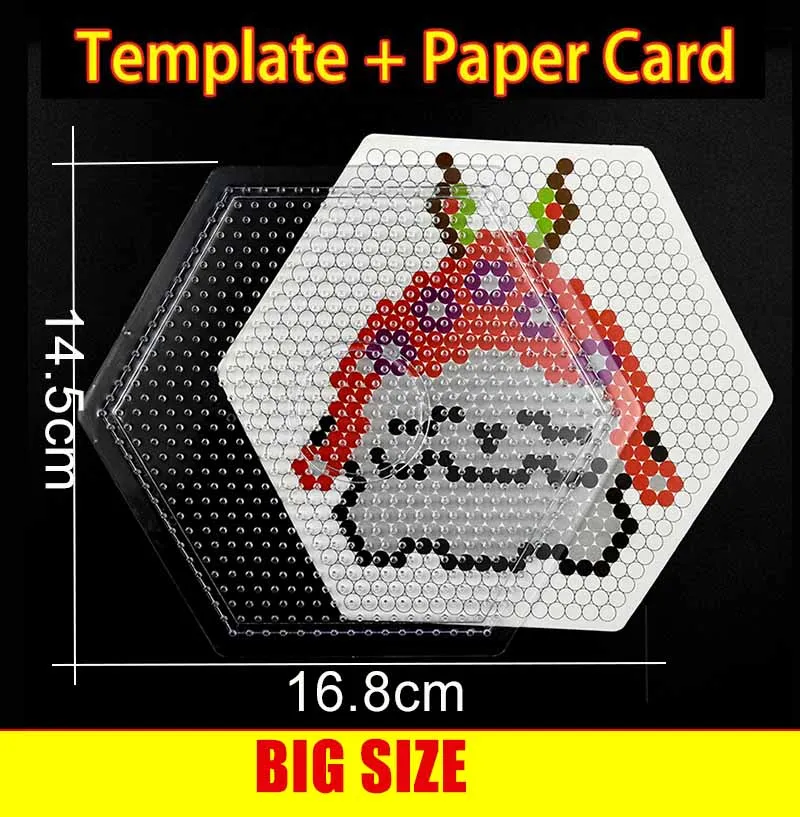 Big Hama Beads 5mm Square Large Pegboards Board for Hama Fuse Beads Circle Puzzle Template for Educational Toys