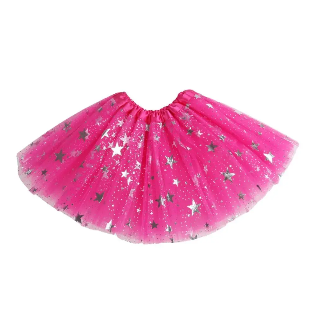 Fashion Stars Tutu Skirt Tulle Colorful Dance Skirt Netting Princess Skirt Kids Girls