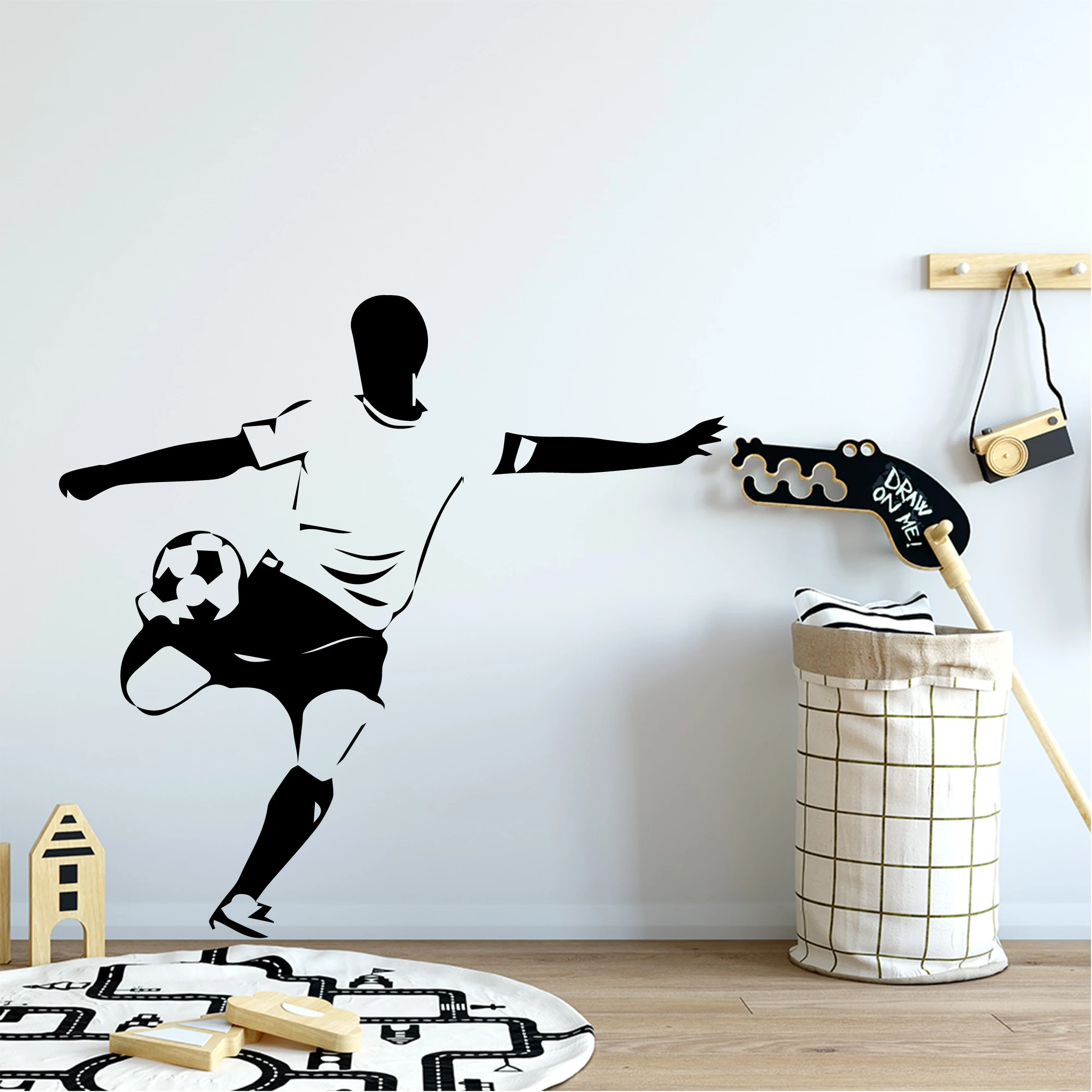 1pc Creative Football Wall Sticker For Children\'s Room Decor Waterproof Soccer Decal For Kids Bedroom Wall Stickers