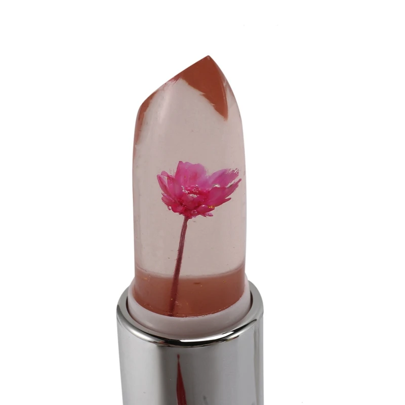 Beleza Batom De Geléia De Cristal, Flor Brilhante, Mudança De Temperatura, Bálsamo Labial De Cor, Maquiagem Rosa Mágica, 2x