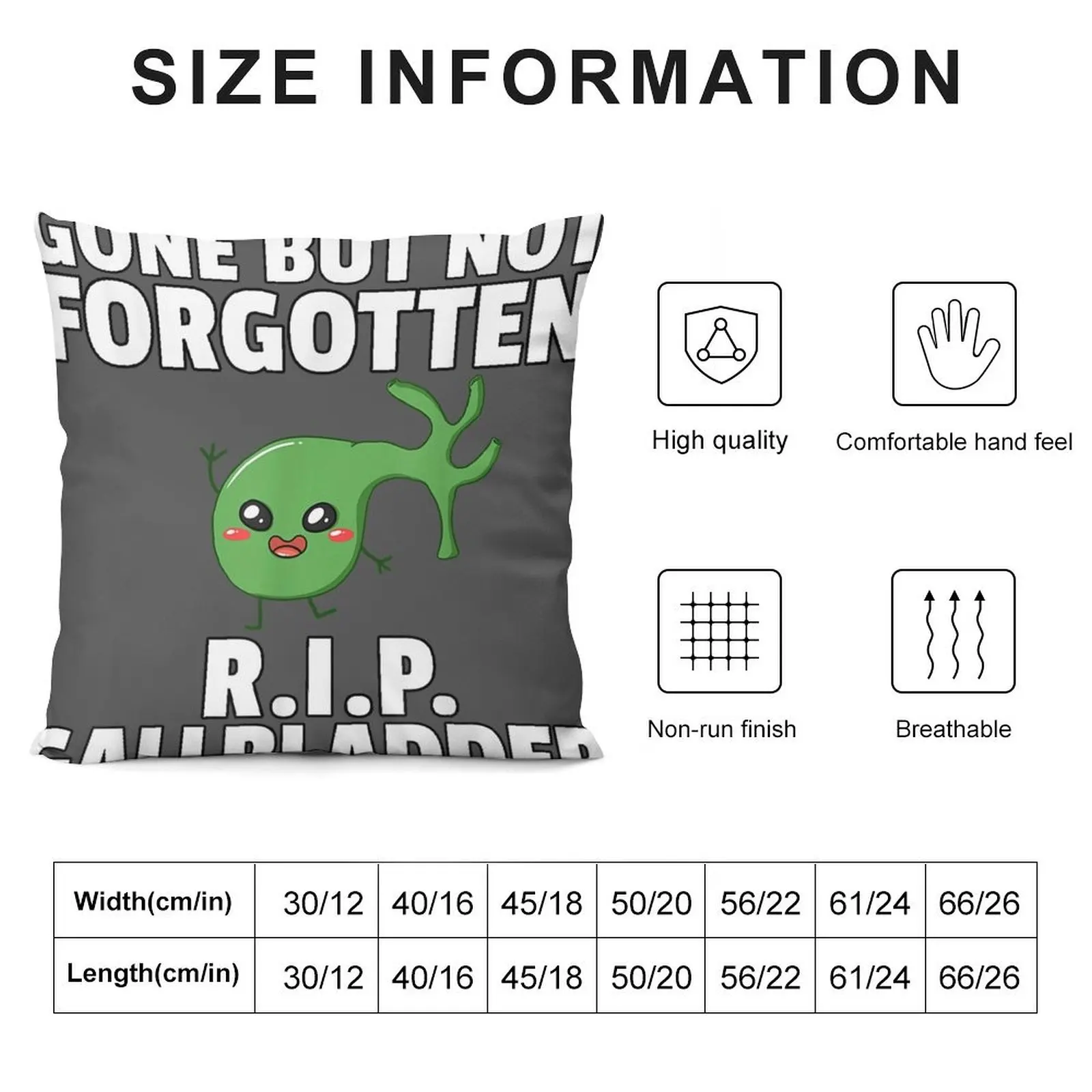 Gallbladder Get Well Surgery Recovery Throw Pillow Decorative Sofa Cushion Sofa Cushion Cover autumn decoration pillow