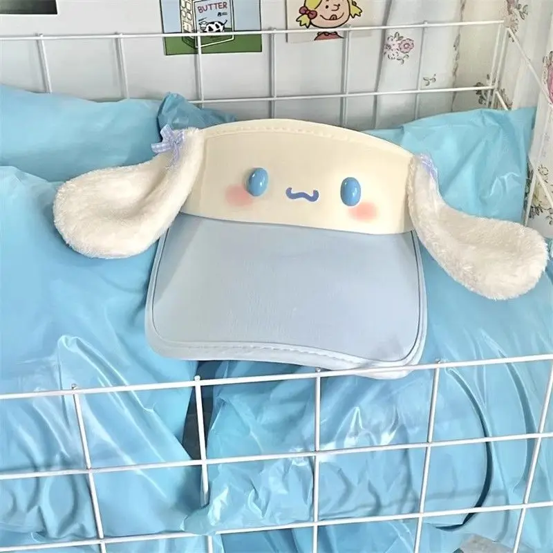 Cinnamoroll anime kawaii miniso ins moda protetor solar boné bonito dos desenhos animados olá kitty vazio boné bonito cabeça de beisebol decoração