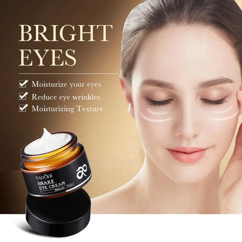 Creme para olhos de cobra para remoção de olheiras, anti-rugas, suave, reafirmante, hidratante, anti-rugas, cosméticos coreanos, k6g6