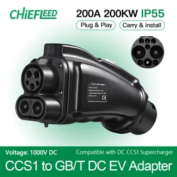 Adattatore per caricabatterie Chiefleed EVSE CCS1 a GBT EV per adattatore per auto cinese DC veloce CCS a GBT stazione di ricarica caricabatterie 1000V 200KW