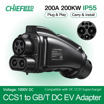 Chiefleed EVSE CCS1 GBT elektrikli araç şarjı adaptörü Çin Araç Adaptörü DC Hızlı CCS GBT Şarj İstasyonu 1000 V 200KW Şarj Cihazı