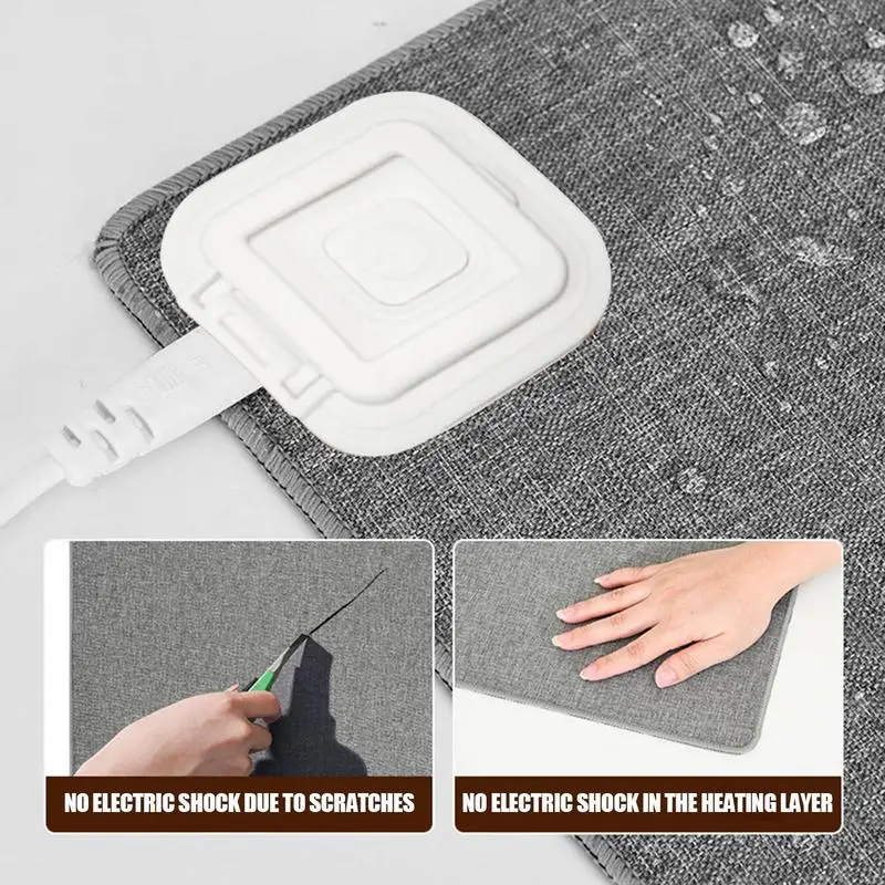 Winter warm Smart Heated Mouse Pad home Office Desktop Digital Display Electric Heating Pad Warming Table Waterproof Desk Mat