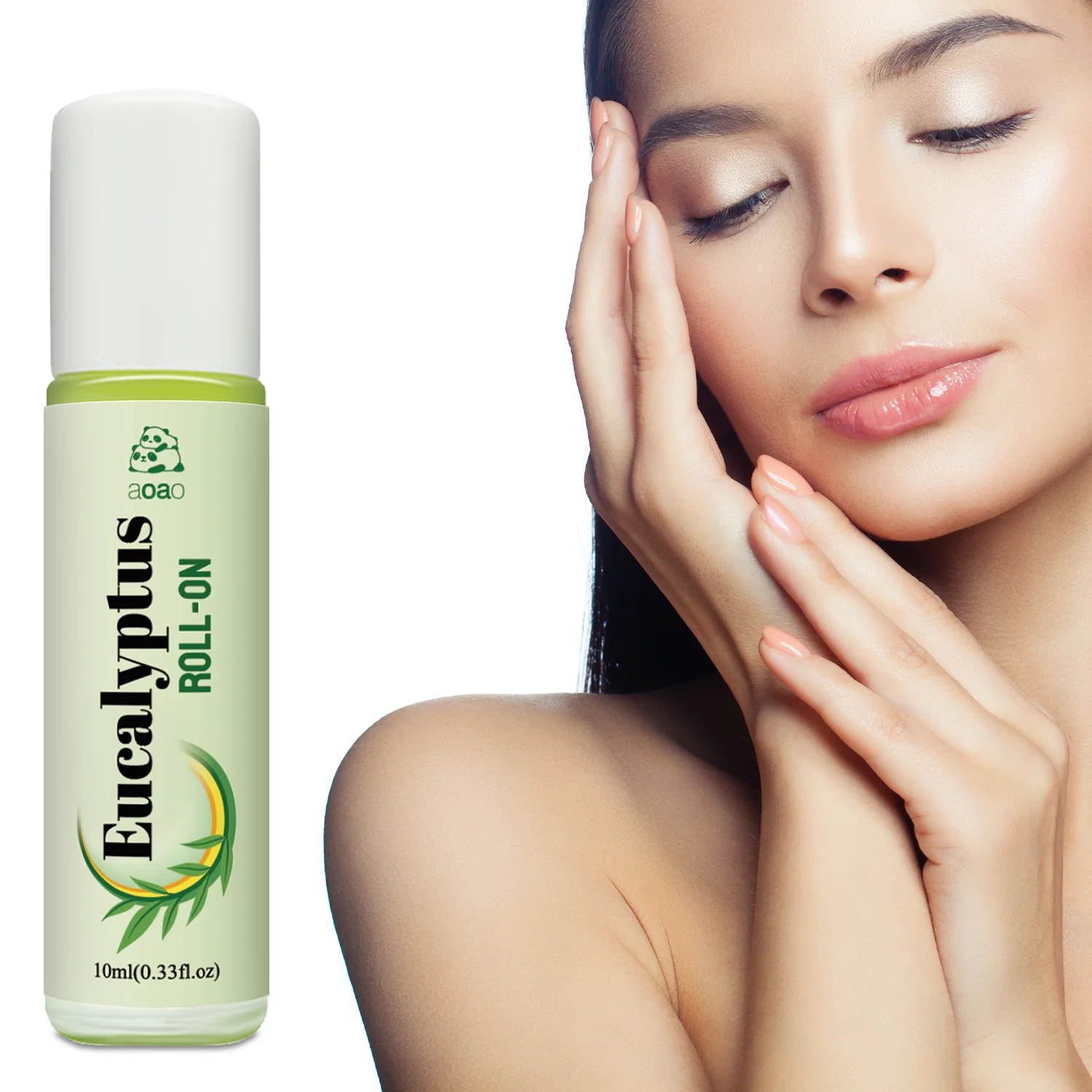

Mint Eucalyptus Essential Oil Blend Roller Body Partial Massage Light Beige Care Travel Size