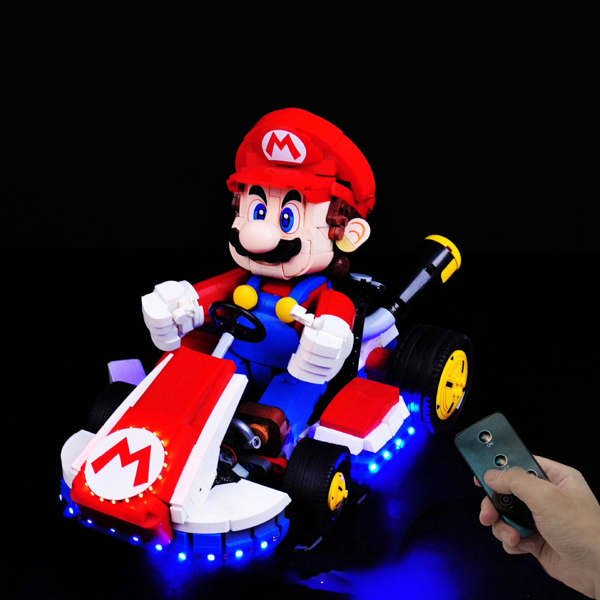 

DIY LED Light Kit for 72037 Racing Kart Building Blocks Remote-Control Lighting Set (Bricks Not Included)