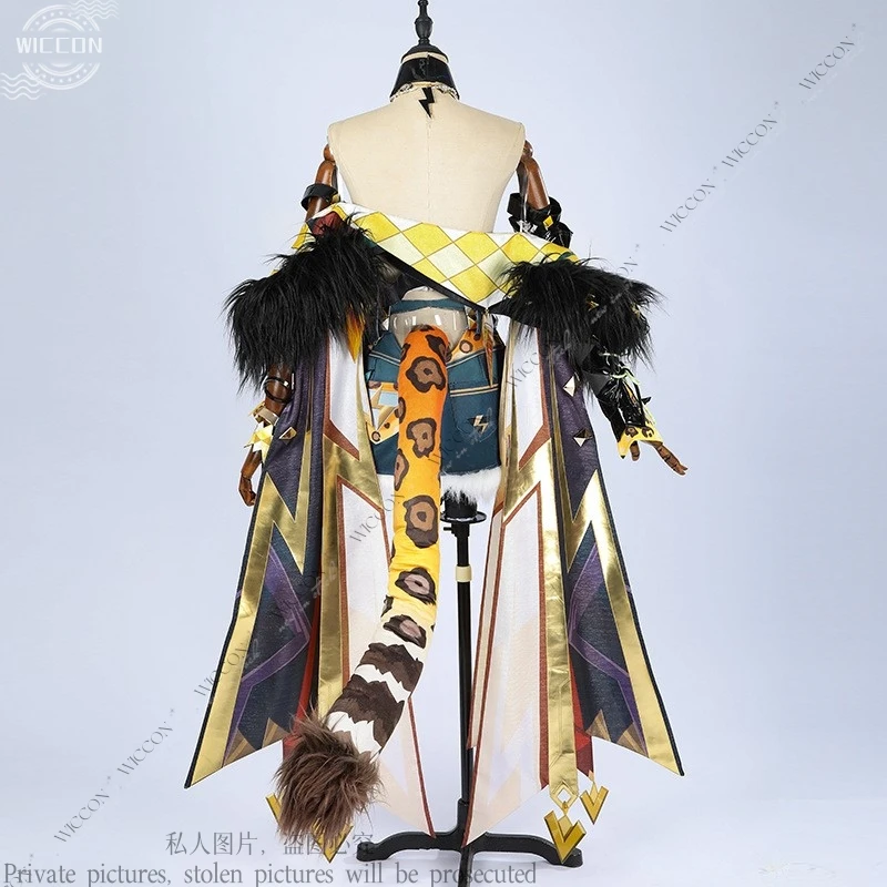 Xilonen Anime Gioco Genshin Impact Costume Cosplay Parrucca Festa di Halloween Gioco di ruolo Vestito Donna Uniforme sexy Natlan Leopard Cat