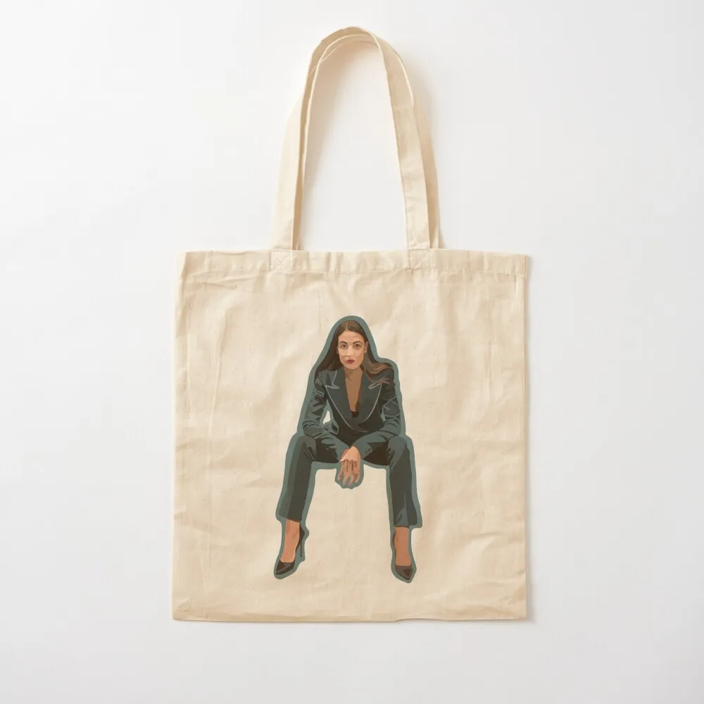 Alexandria Ocasio-Cortez Tote Bag hand bag ladies woman shopping bag Women's handbag canvas tote