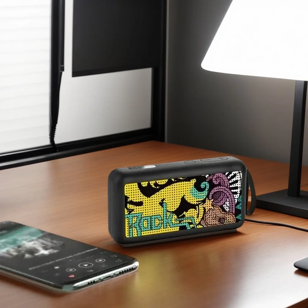 

1 беспроводной портативный мини-динамик, стерео музыкальный плеер мощностью 5 Вт, подходит для использования на открытом воздухе, с басовым эффектом