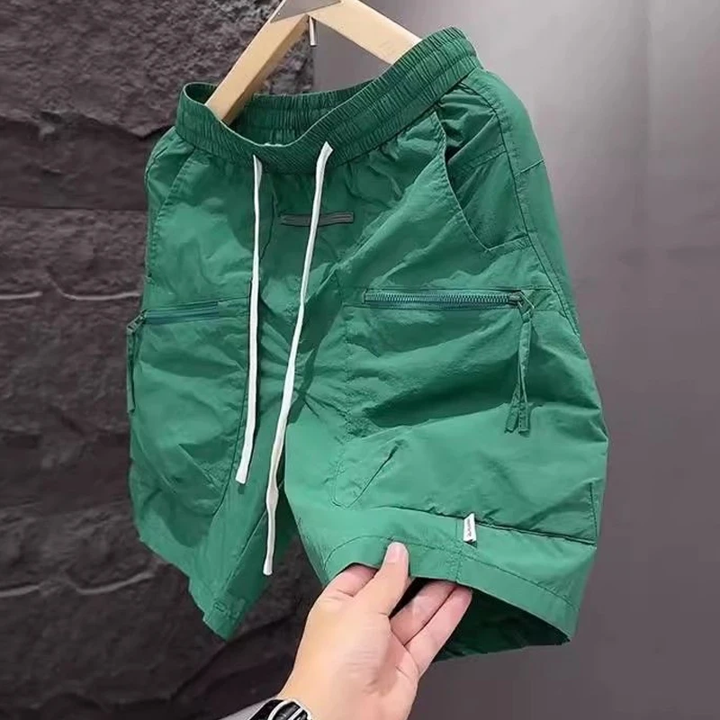 

2026 Men Clothing Men's Shorts Trend Elastic Waist Sweatpants Summer Male Short Korean Fashion Streetwear Harajuku Shorts Men