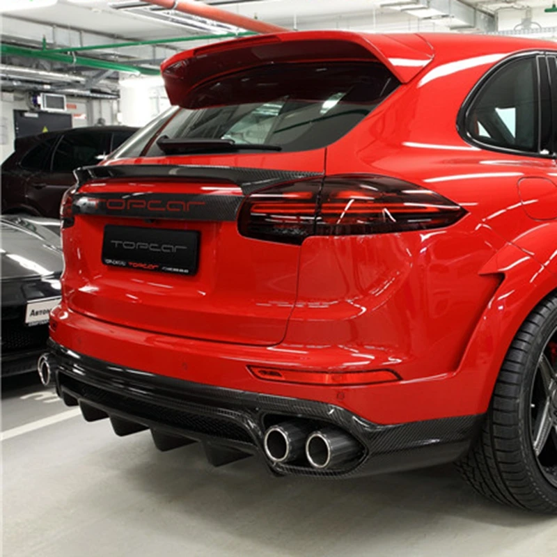 Carbon Fiber Auto Racing Spoiler Wing for Porsche Cayenne 958 Turbo S Sport 4-Door 2015-2017