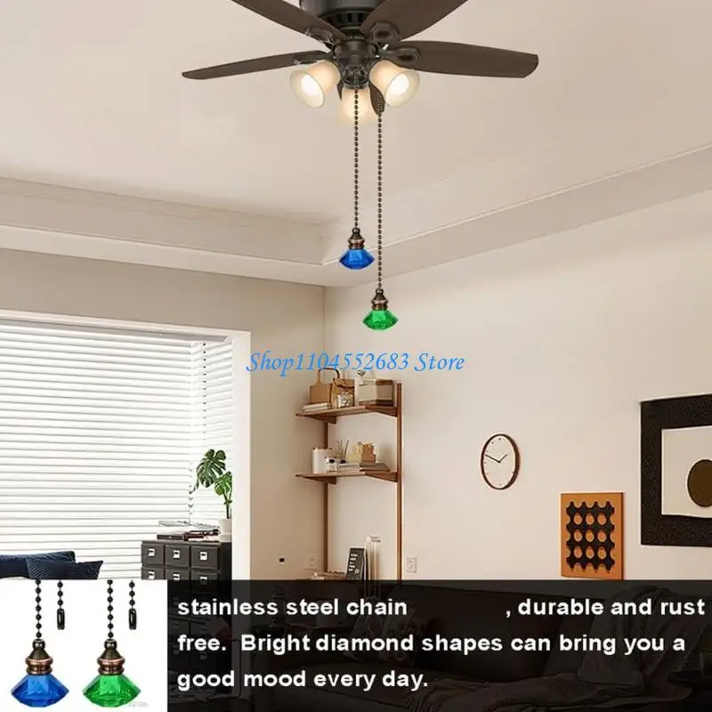 2pack Lamp Pull Chain Extension with Decorative Ceiling Fan Chain Pendant