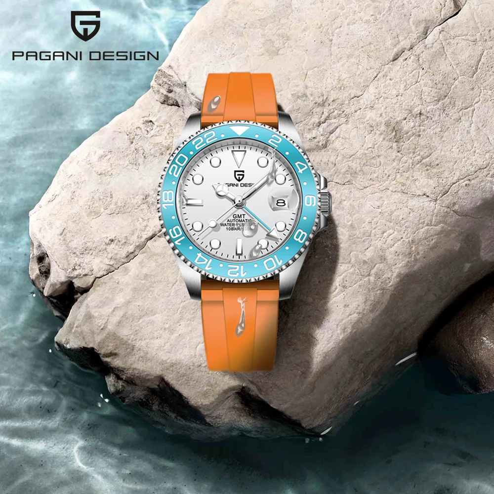 

Часы PAGANI DESIGN Top Outdoor 8215, механические, автоматические, водонепроницаемые, с резиновым ремешком, светящиеся, модные спортивные часы для мужчин