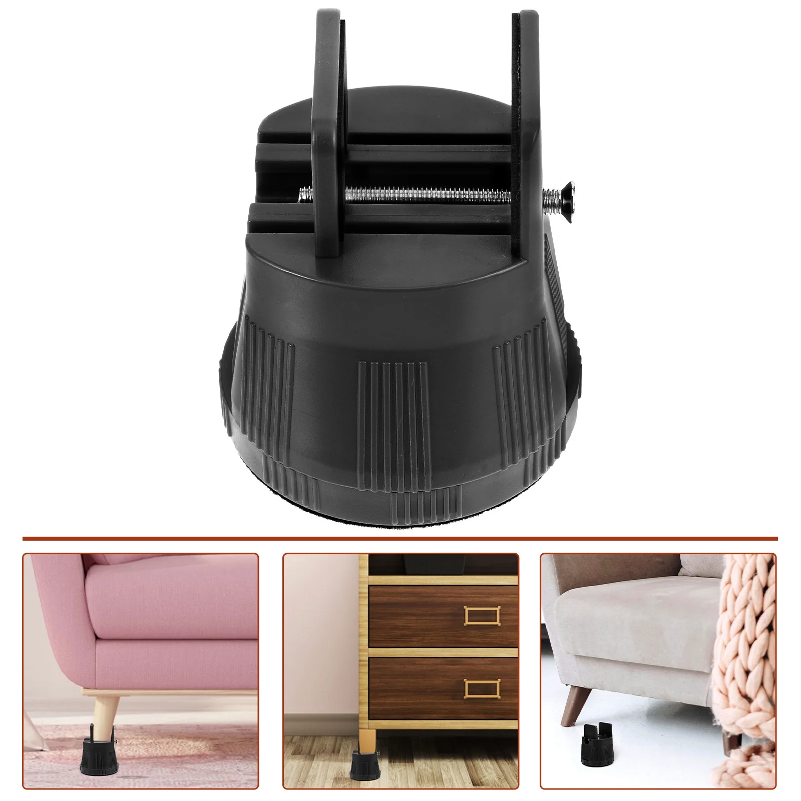 

Furniture Leg Pads Adjustable Metal Plastic Riser Blocks For Bed Cabinet Sofa Chair Desk Heavy Duty Leveling Supports