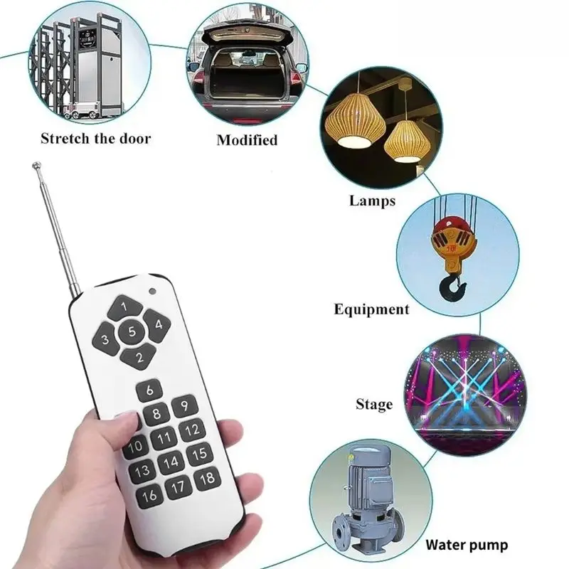 AY14 -433Mhz 18 CH Button EV1527 Remote Control Switch RF Transmitter Wireless Controller For Smart Home Garage Door Opener