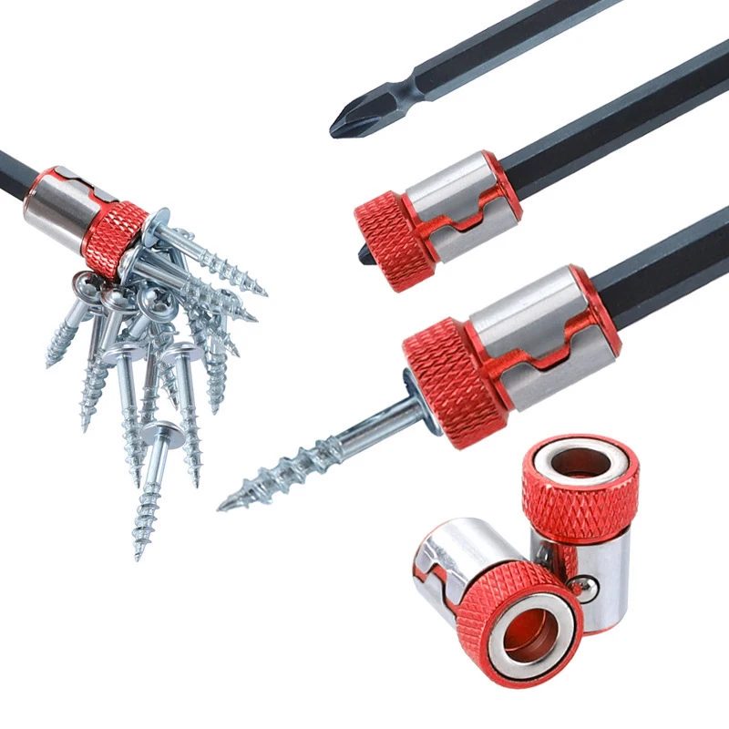 2Pcs 1/4 "6.35Mm โลหะแข็งแรงแม่เหล็ก Magnetizer สกรูไฟฟ้าไขควง Phillips Bits/สีสุ่ม