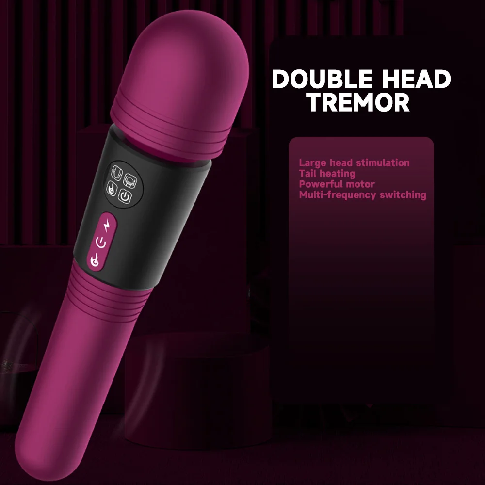 Doppel köpfige Frauen Vibrator av Zauberstab G-Punkt Vagina Nippel Stimulator Dildo erotische Mastur bator Massage Sexspielzeug für Paare